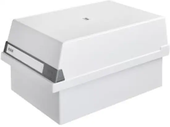 Karteikasten HAN 955-11 A5-quer, lichtgrau, inkl. 2 Stützplatten