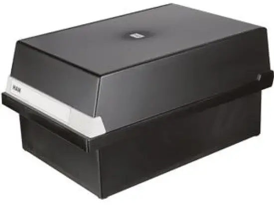 Karteikasten HAN 955-13 A5-quer, schwarz, inkl. 2 Stützplatten