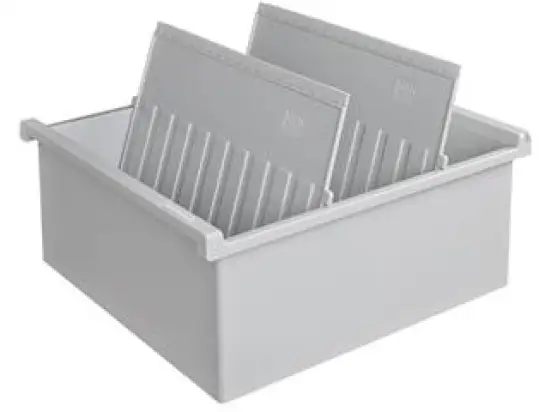 Karteitrog HAN 956-0-11 A6-quer, lichtgrau, inkl. 2 Stützplatten
