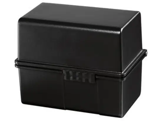 Karteibox HAN 978-13 A8-quer, schwarz, mit A-Z Register und 100 Karten, Pack 6 Stk