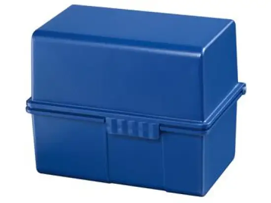 Karteibox HAN 978-14 A8-quer, blau, mit A-Z Register und 100 Karten, Pack 6 Stk