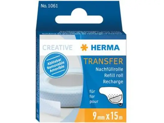 Kleberoller-Nachfüllrolle Herma 1061 Hermafix ablösbar 15m