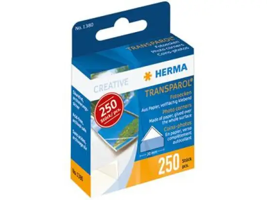 Fotoecke Herma 1380 Transparol transparent, Pack 250 Stk