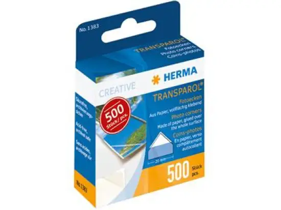 Fotoecke Herma 1383 Transparol transparent, Pack 10 x 500 Stk