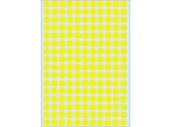 Markierungspunkte Herma 2211 Ø 8mm rund, Papier, selbstklebend, gelb, Pack 5632 Stk/32 Blatt