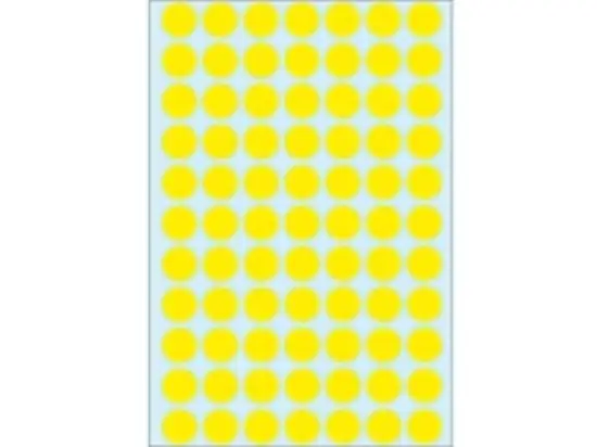 Markierungspunkte Herma 2231 Ø 13mm rund, Papier, selbstklebend, gelb, Pack 2464 Stk/32 Blatt
