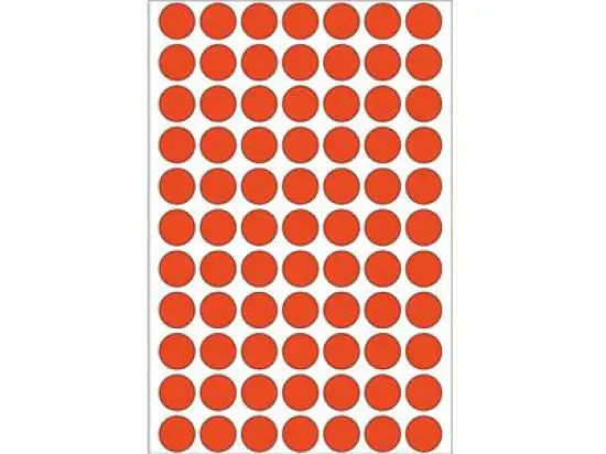 Markierungspunkte Herma 2232 Ø 13mm rund, Papier, selbstklebend, rot, Pack 2464 Stk/32 Blatt