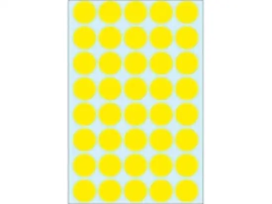 Markierungspunkte Herma 2251 Ø 19mm rund, Papier, selbstklebend, gelb, Pack 1280 Stk/32 Blatt