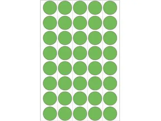 Markierungspunkte Herma 2255 Ø 19mm rund, Papier, selbstklebend, grün, Pack 1280 Stk/32 Blatt