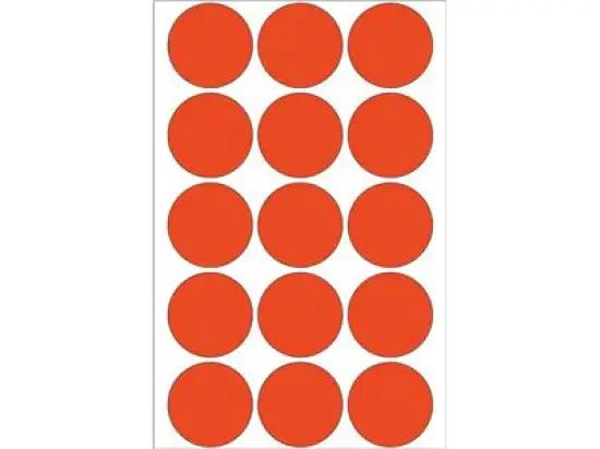 Markierungspunkte Herma 2272 Ø 32mm rund, Papier, selbstklebend, rot, Pack 480 Stk/32 Blatt