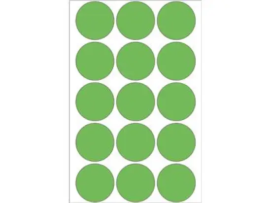Markierungspunkte Herma 2275 Ø 32mm rund, Papier, selbstklebend, grün, Pack 480 Stk/32 Blatt