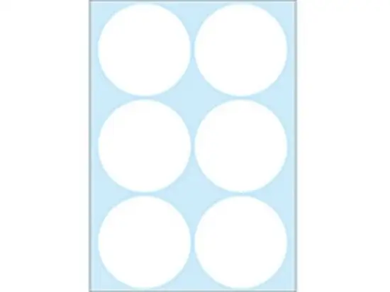 Markierungspunkte Herma 2280 Ø 50mm rund, Papier, selbstklebend, weiß, Pack 192 Stk/32 Blatt