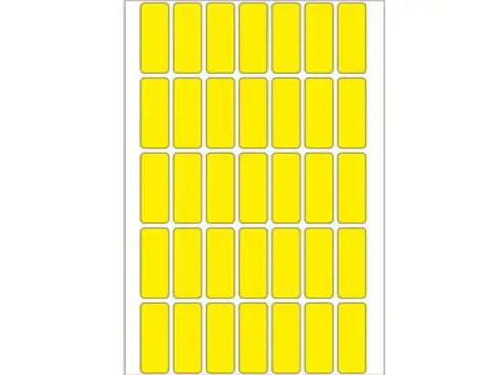 Haftetiketten Herma 2351 12 x 30 mm, selbstklebend, gelb, Handbeschriftung, Pack 1120 Stk/32 Blatt
