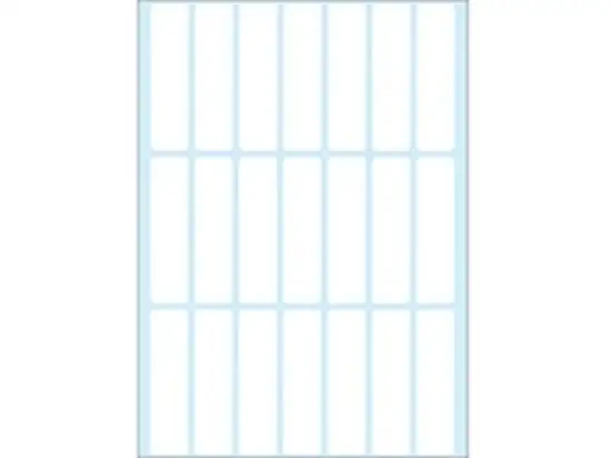 Haftetiketten Herma 2370 13 x 50 mm, selbstklebend, weiß, Handbeschriftung, Pack 672 Stk/32 Blatt