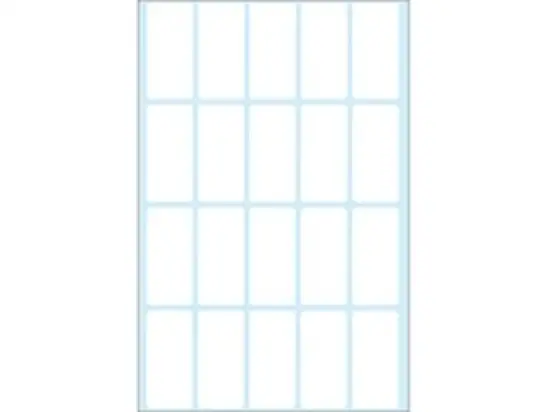Haftetiketten Herma 2400 19 x 40 mm, selbstklebend, weiß, Handbeschriftung, Pack 640 Stk/32 Blatt