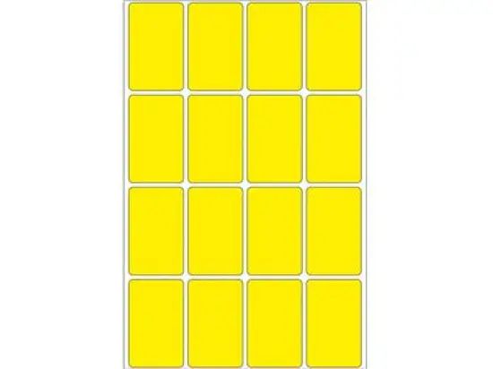 Haftetiketten Herma 2451 25 x 40 mm, selbstklebend, gelb, Handbeschriftung, Pack 512 Stk/32 Blatt