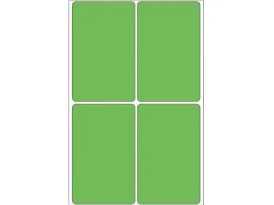 Haftetiketten Herma 2495 52 x 82 mm, selbstklebend, grün, Handbeschriftung, Pack 128 Stk/32 Blatt