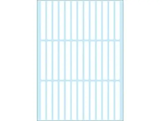 Haftetiketten Herma 2530 6 x 50 mm, selbstklebend, weiß, Handbeschriftung, Pack 1248 Stk/32 Blatt