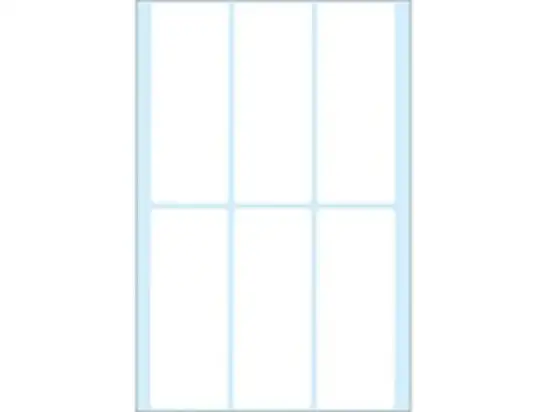 Haftetiketten Herma 2540 32 x 82 mm, selbstklebend, weiß, Handbeschriftung, Pack 192 Stk/32 Blatt