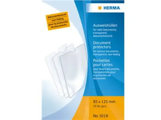 Ausweishüllen Herma 5018 85x125mm, Pack 25 Stk