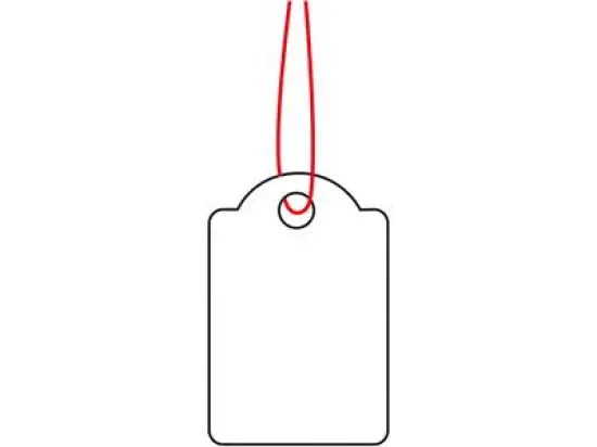 Hängeetiketten Herma 6915 25 x 38 mm, weiß, roter Faden, Pack 1000 Stk