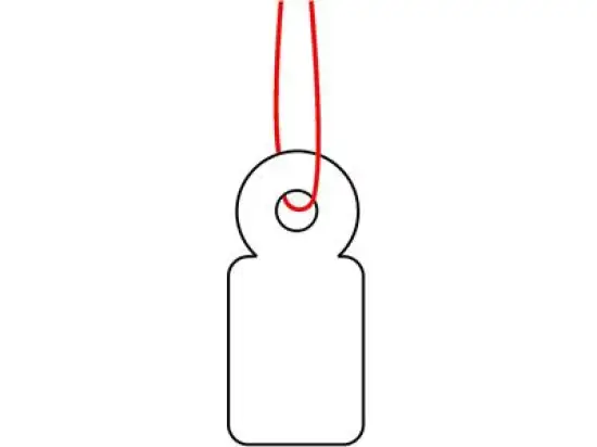 Hängeetiketten Herma 6919 10 x 22 mm, weiß, roter Faden, Pack 1000 Stk