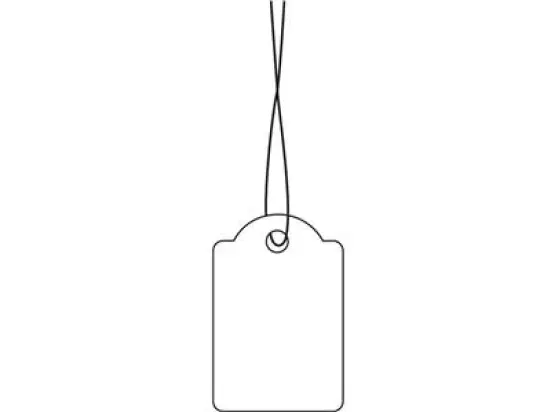 Hängeetiketten Herma 6925 25 x 38 mm, weiß, weißer Faden, Pack 1000 Stk