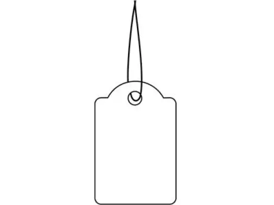 Hängeetiketten Herma 6933 18 x 28 mm, weiß, weißer Faden, Pack 1000 Stk