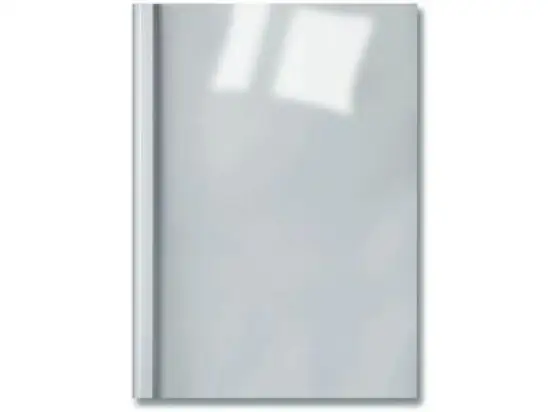 Thermobindemappen GBC IB370052 Standard 8,0 mm, A4, Klarsichtfolie/Karton, weiß, Pack 100 Stk