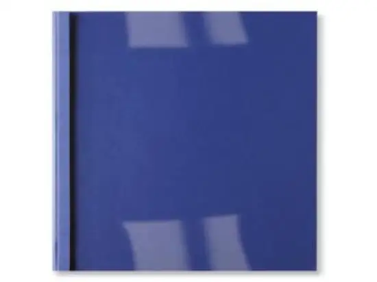 Thermobindemappen GBC IB451003 ThermaBind 1,5 mm, A4, Klarsichtfolie/Karton Lederoptik, royalblau, Pack 100 Stk