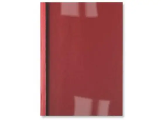 Thermobindemappen GBC IB451201 ThermaBind 1,5 mm, A4, Klarsichtfolie/Karton Lederoptik, rot, Pack 100 Stk