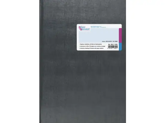Spaltenbuch König & Ebhardt 86-11032 8611032 mit Kopfleiste, A4, 192 Seiten, mit Seitenzahlen, 3 Spalten, Kunststoff, grau