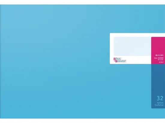 Spaltenbuch König & Ebhardt 86-11821 8611821 mit Kopfleiste, 420x255 mm, 80 Seiten, Spaltenschema, Karton, magenta/hellblau