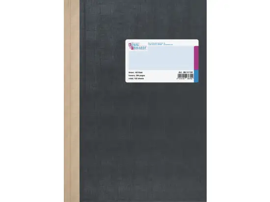 Geschäftsbuch König & Ebhardt 86-14124 8614124 A4, 384 Seiten, mit Seitenzahlen, liniert, Kunststoff, grau