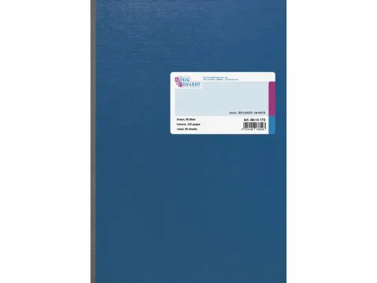 Kladde König & Ebhardt 86-14172 8614172 A4, 192 Seiten, liniert, Karton, blau