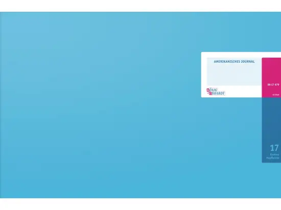 Amerikanisches Journal König & Ebhardt 86-17679 8617679 490x297 mm, 96 Seiten, Konten-Journal, Karton, magenta/hellblau
