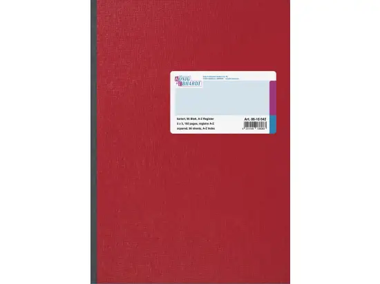 Kladde König & Ebhardt 86-18642 8618642 A4, 192 Seiten, kariert, Karton, rot
