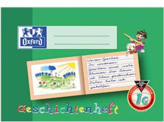 Geschichtenheft Oxford 100050103 A5-quer, 16 Blatt, Lineatur 1G