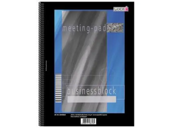 Collegeblock Landre 100555411 Business A4, kariert, 100 Blatt, ecf, mit Rahmen und Kopfzeile
