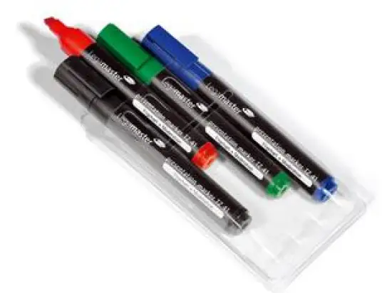 Flipchartmarker Legamaster 7-155094 TZ41 presentation marker 2-5mm, Keilspitze, 4er-Etui, schwarz, rot, blau, grün