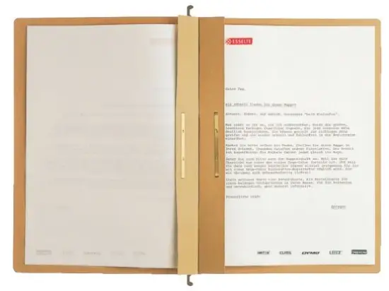 Zweifach-Hängehefter Leitz 1987-00-00 19870000 naturbraun kaufmännische Heftung + Amtsheftung, Pack 25 Stk