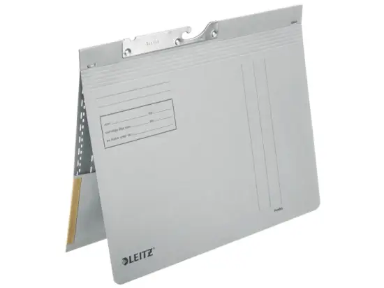 Pendelhefter Leitz 2012-00-85 20120085 A4, Manilakarton 320g, kaufmännische Heftung, grau, Pack 50 Stk