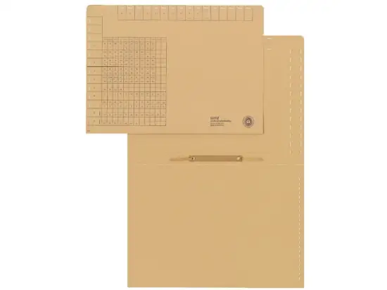 Einstellhefter Leitz 2440-00-00 24400000 250g naturbraun kaufmännische Heftung, Pack 50 Stk