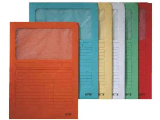 Sichtmappe Leitz 3950-00-99 39500099 sortiert A4 mit Fenster, Pack 100 Stk