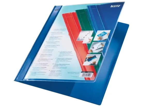 Schnellhefter Leitz 4193-00-35 41930035 Exquisit A4-überbreit, PVC-Hartfolie, Präsentationstasche, blau