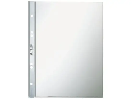 Prospekthüllen Leitz 4735-00-00 47350000 A5 80my Kunststoff (PVC-Hartfolie) glatt, glasklar, Pack 100 Stk