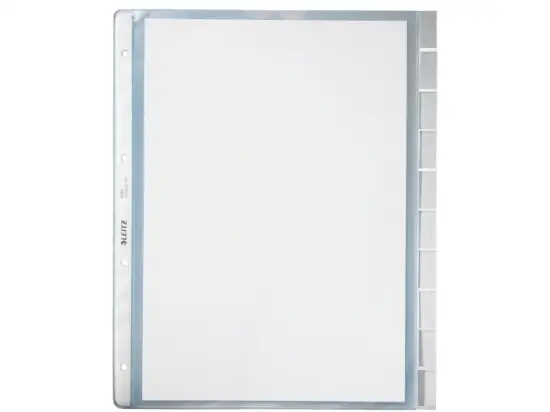 Prospekthüllen Leitz 4754-00-03 47540003 A4 130my Kunststoff (PP) genarbt jede Hülle mit Tabe, Pack 10 Stk
