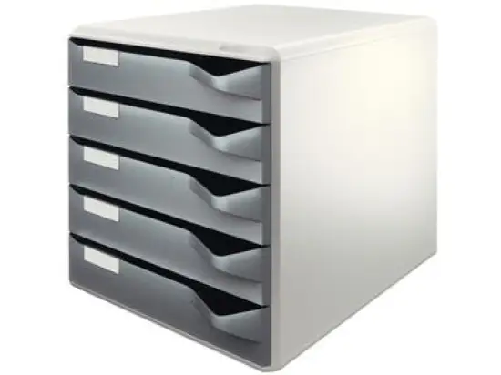 Schubladenbox Leitz 5280-00-89 52800089 grau/grau 5-Schübe Post- und Formularset