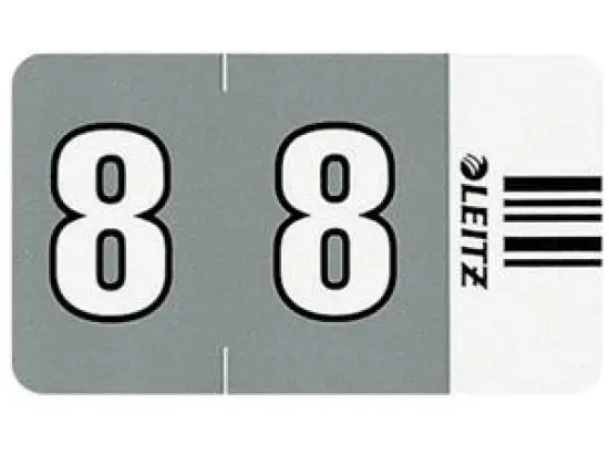 Ziffernsignale auf Rolle Leitz 6608-10-00 66081000 Orgacolor Aufdruck: 8, grau, Rolle 500 Stk