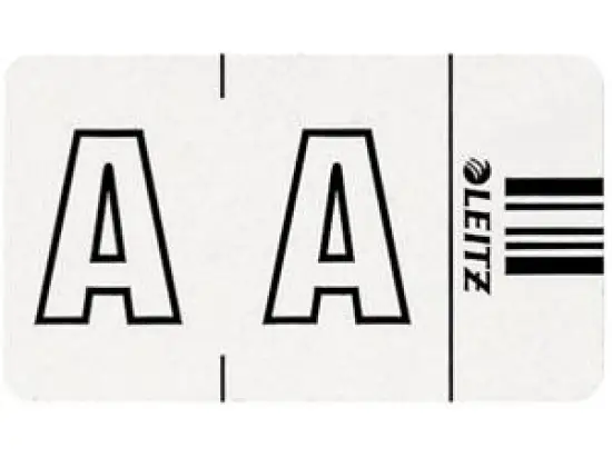 Buchstabensignale auf Rolle Leitz 6610-10-00 66101000 Orgacolor Aufdruck: A, weiß, Rolle 250 Stk